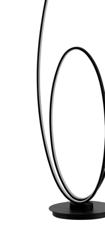 Looper 47" Metal Modern Contemporary Oval Dimmable Integrated LED Floor Lamp - JONATHAN Y